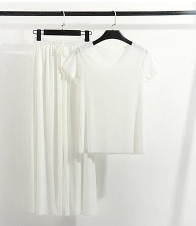 Conjunto Soft© (Camiseta + Calça) | Tendência verão 22/23 0 loja Zene Branco PP (40-50kg) 