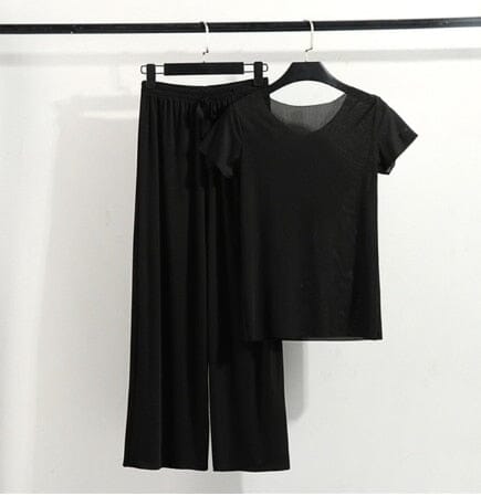 Conjunto Soft© (Camiseta + Calça) | Tendência verão 22/23 0 loja Zene Preto PP (40-50kg) 