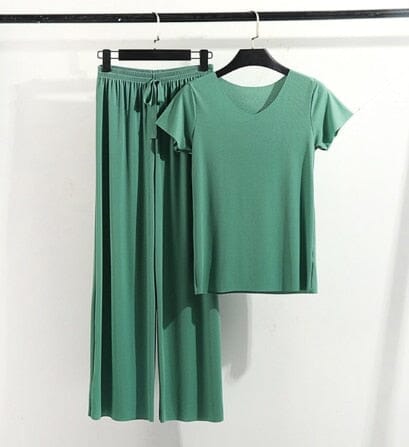 Conjunto Soft© (Camiseta + Calça) | Tendência verão 22/23 0 loja Zene Verde PP (40-50kg) 